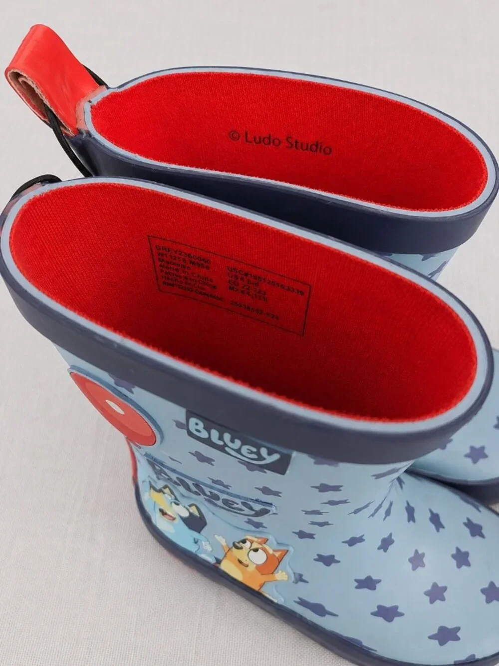 Bluey and Bingo Toddler Rain Boots Size 5/6 NWT